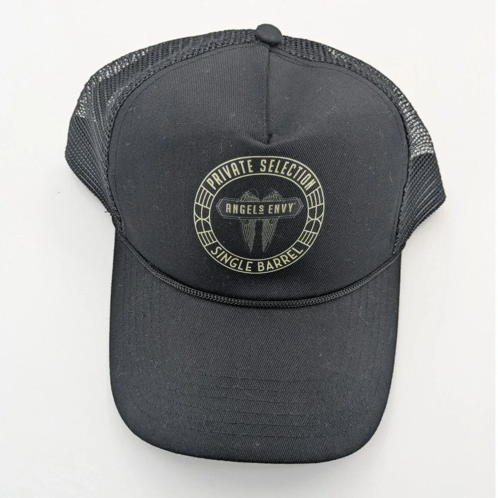 Angel's Envy Bourbon Whiskey Distillery Private‎ Selection Hat Cap Black RARE